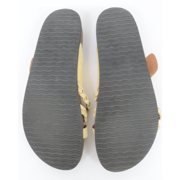 White Mountain Hazy Size 11 Multi-Strap Sandal Footbeds Leather Braided Detail - Picture 6 of 8